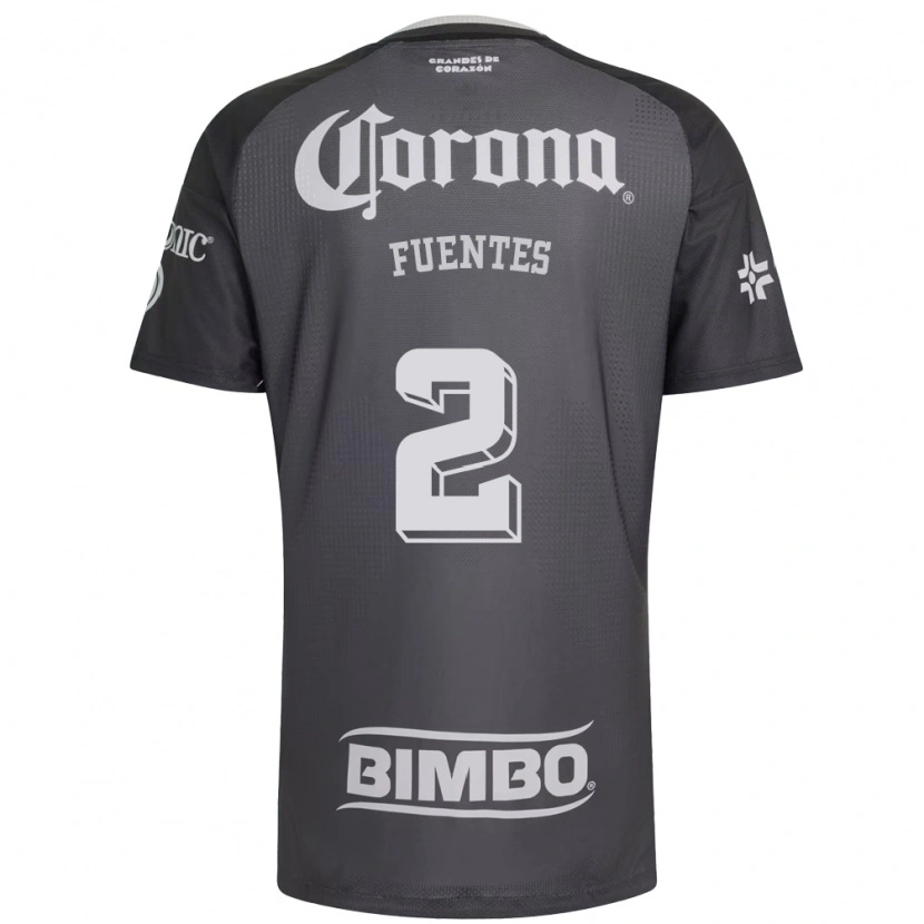 Danxen Dames Luis Fuentes #2 Grijs Wit Zwart Uitshirt Uittenue 2026/27 T-Shirt