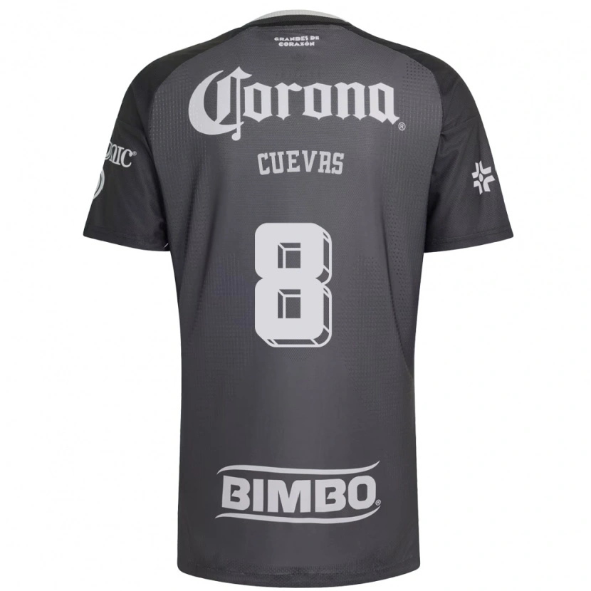 Danxen Dames Casandra Cuevas #8 Grijs Wit Zwart Uitshirt Uittenue 2026/27 T-Shirt