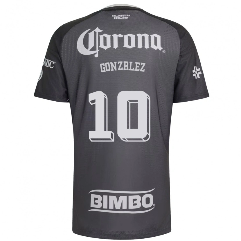 Danxen Dames Alison Gonzalez #10 Grijs Wit Zwart Uitshirt Uittenue 2026/27 T-Shirt