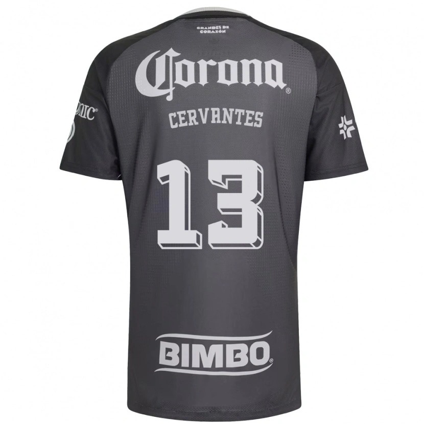 Danxen Dames Alan Cervantes #13 Grijs Wit Zwart Uitshirt Uittenue 2026/27 T-Shirt