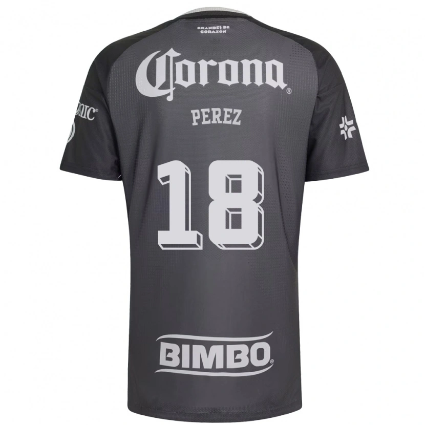 Danxen Dames Amanda Perez #18 Grijs Wit Zwart Uitshirt Uittenue 2026/27 T-Shirt