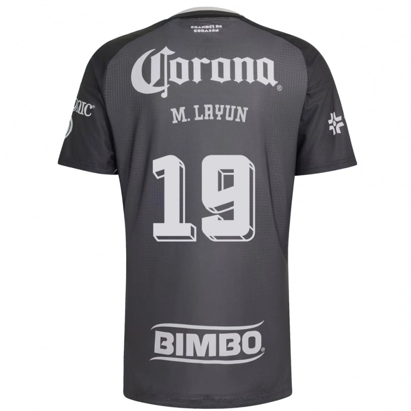 Danxen Dames Miguel Layun #19 Grijs Wit Zwart Uitshirt Uittenue 2026/27 T-Shirt