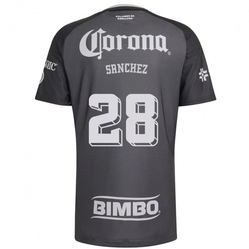 Danxen Dames Érick Sánchez #28 Grijs Wit Zwart Uitshirt Uittenue 2026/27 T-Shirt