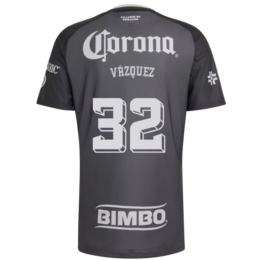Danxen Dames Miguel Vázquez #32 Grijs Wit Zwart Uitshirt Uittenue 2026/27 T-Shirt