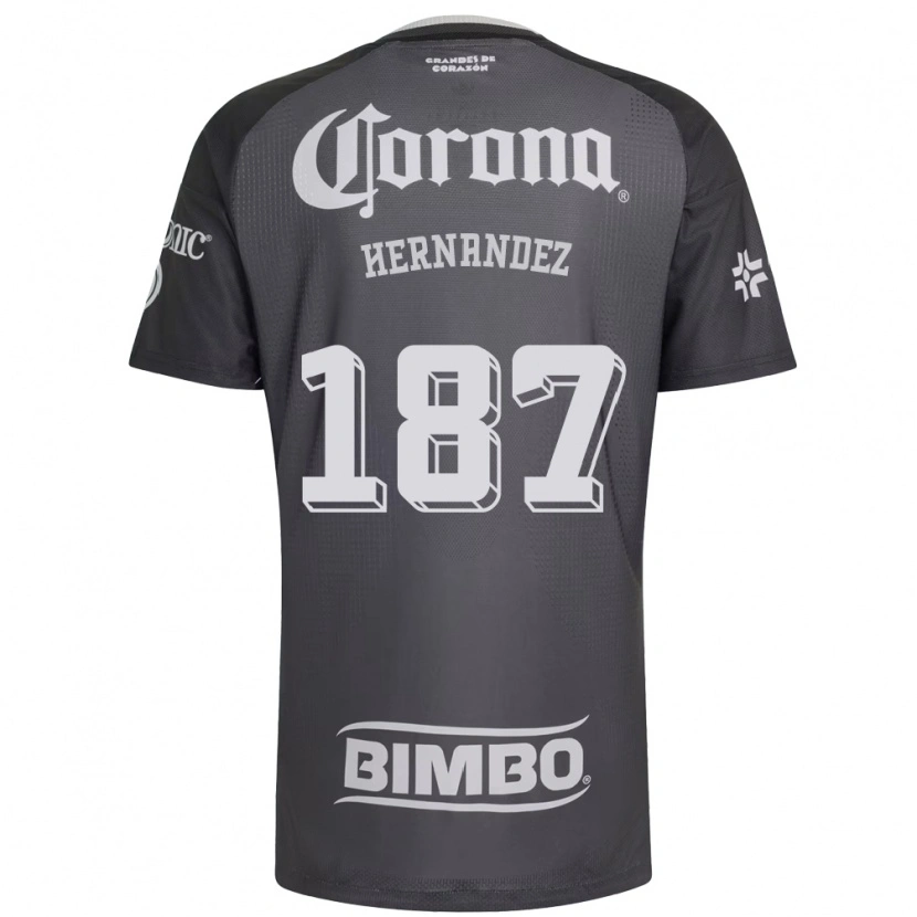Danxen Dames Miguel Hernández #187 Grijs Wit Zwart Uitshirt Uittenue 2026/27 T-Shirt