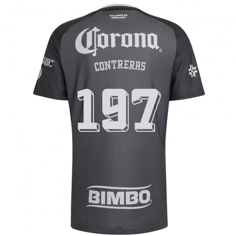 Danxen Dames Ángel Contreras #197 Grijs Wit Zwart Uitshirt Uittenue 2026/27 T-Shirt