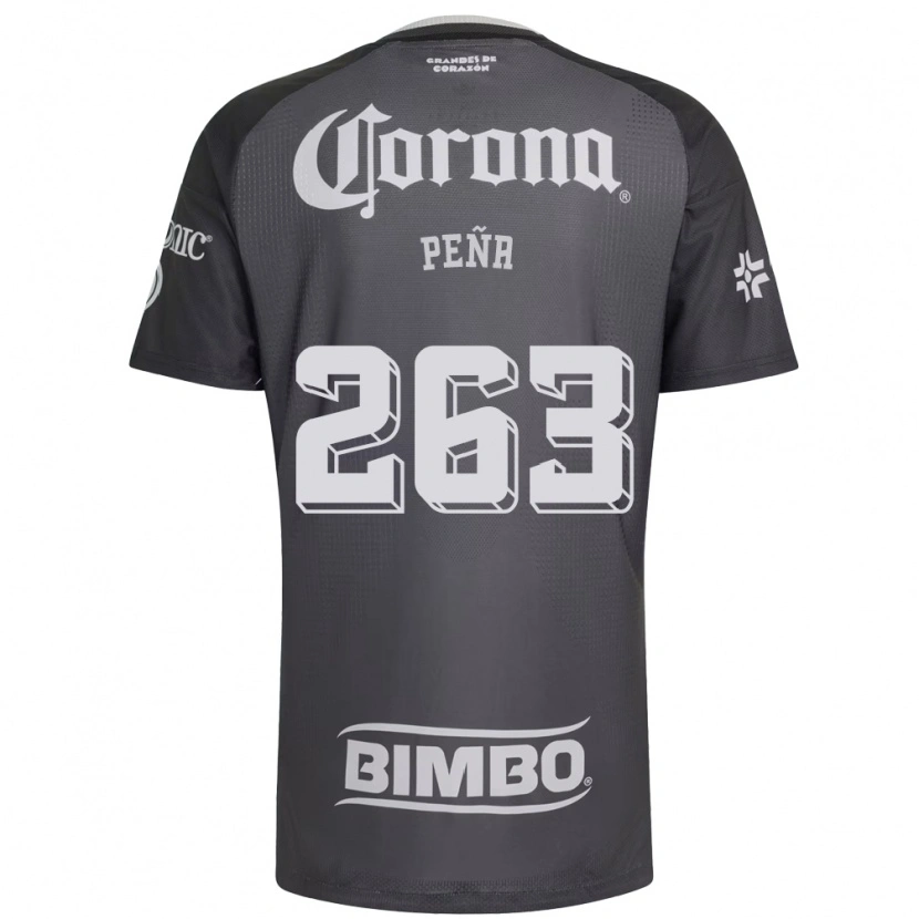 Danxen Dames Nicolás Peña #263 Grijs Wit Zwart Uitshirt Uittenue 2026/27 T-Shirt