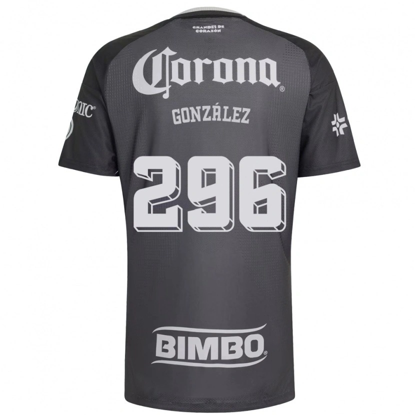 Danxen Dames Ricardo González #296 Grijs Wit Zwart Uitshirt Uittenue 2026/27 T-Shirt