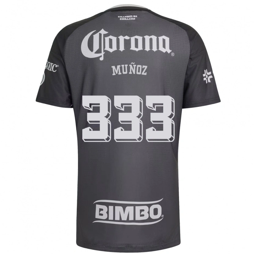 Danxen Dames Aarón Muñoz #333 Grijs Wit Zwart Uitshirt Uittenue 2026/27 T-Shirt