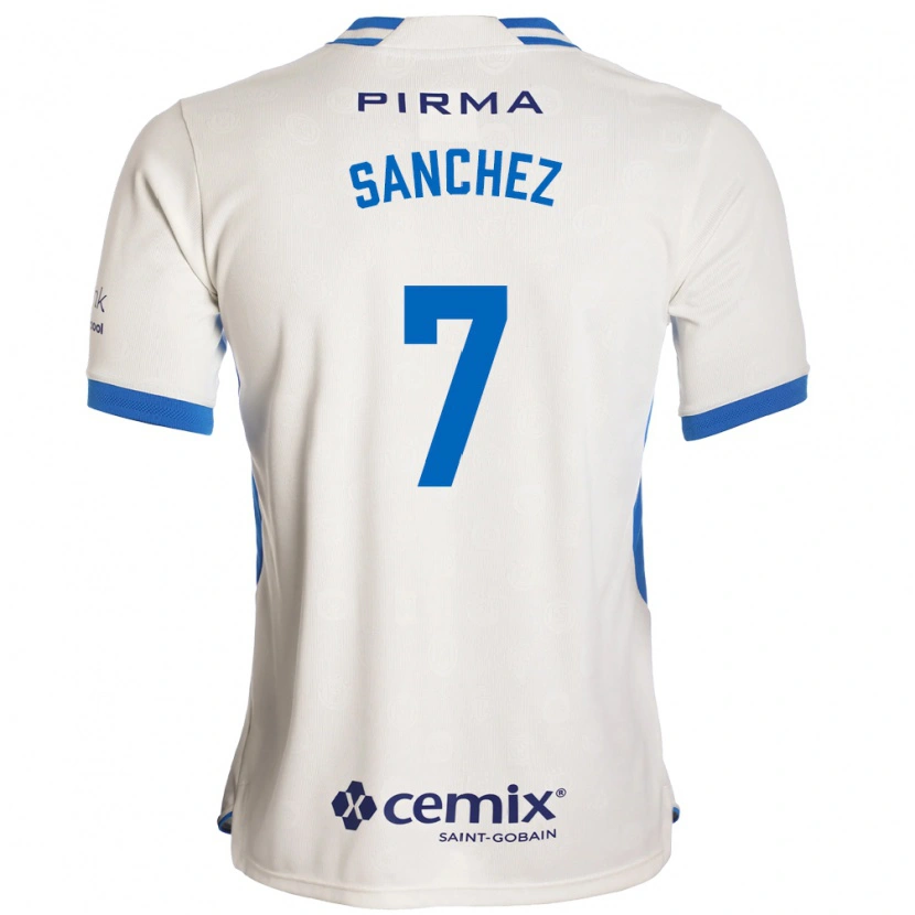 Danxen Dames Andrea Sanchez #7 Wit Blauw Rood Uitshirt Uittenue 2026/27 T-Shirt