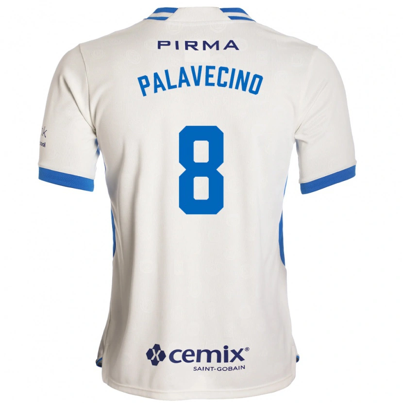 Danxen Dames Agustín Palavecino #8 Wit Blauw Rood Uitshirt Uittenue 2026/27 T-Shirt