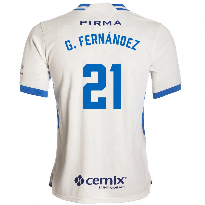 Danxen Dames Gabriel Fernández #21 Wit Blauw Rood Uitshirt Uittenue 2026/27 T-Shirt