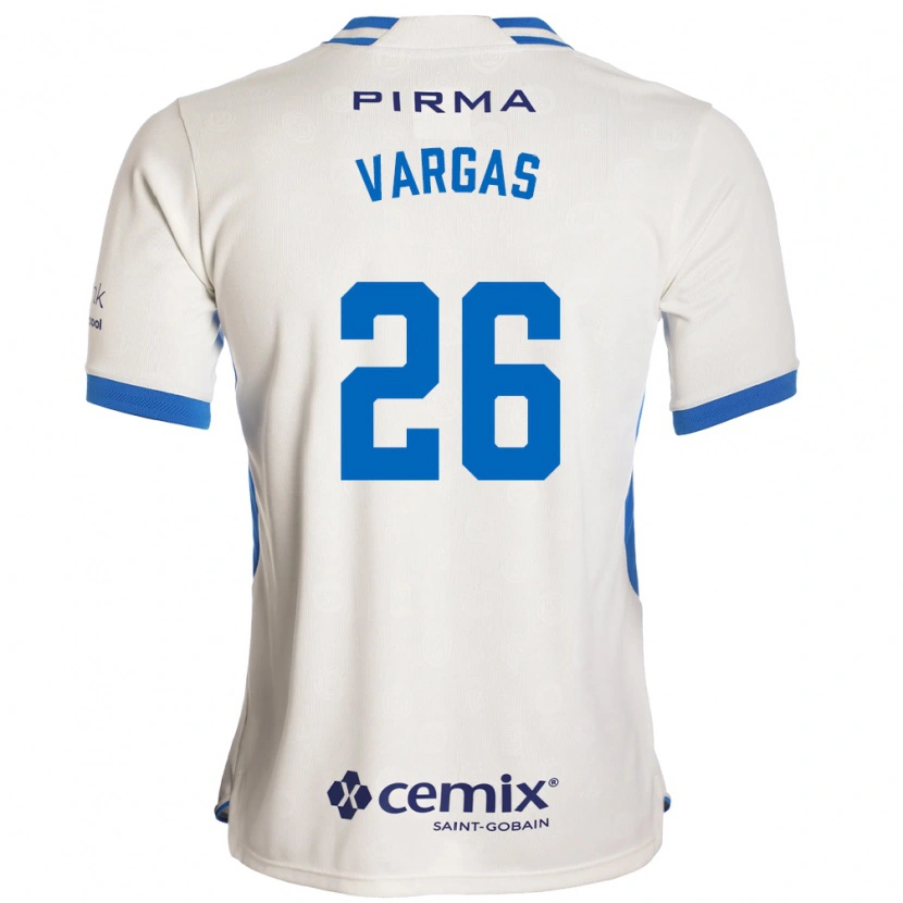 Danxen Dames Carlos Vargas #26 Wit Blauw Rood Uitshirt Uittenue 2026/27 T-Shirt