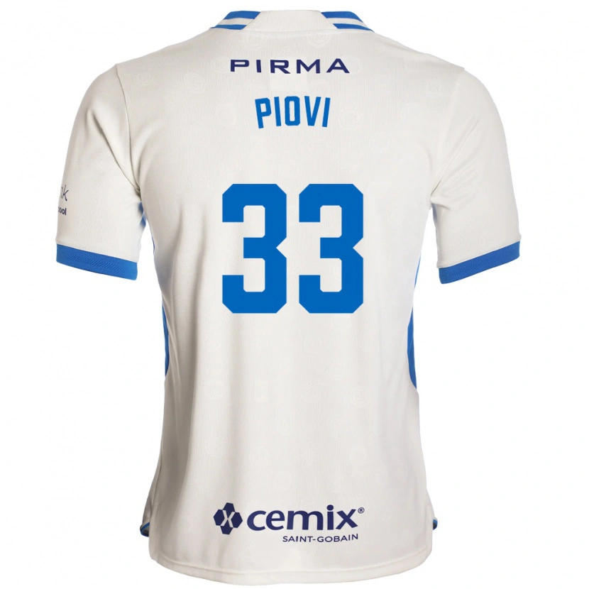 Danxen Dames Gonzalo Piovi #33 Wit Blauw Rood Uitshirt Uittenue 2026/27 T-Shirt