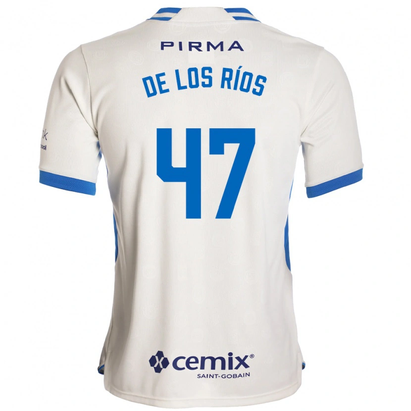 Danxen Dames Sergio De Los Ríos #47 Wit Blauw Rood Uitshirt Uittenue 2026/27 T-Shirt
