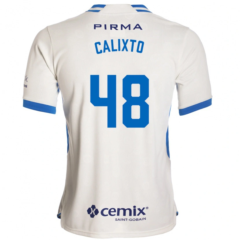 Danxen Dames Nicolás Calixto #48 Wit Blauw Rood Uitshirt Uittenue 2026/27 T-Shirt
