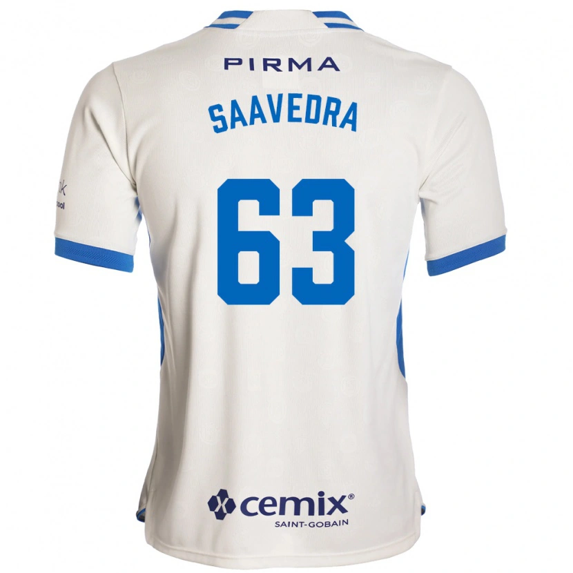 Danxen Dames Ángel Saavedra #63 Wit Blauw Rood Uitshirt Uittenue 2026/27 T-Shirt