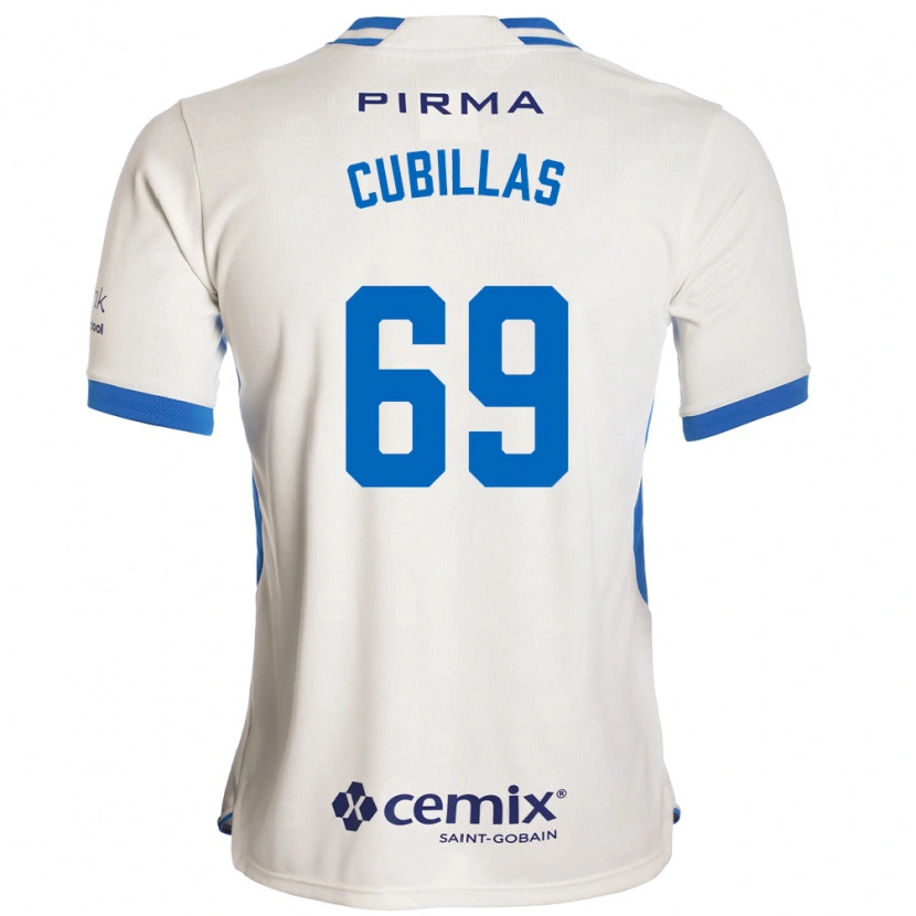 Danxen Dames Andre Cubillas #69 Wit Blauw Rood Uitshirt Uittenue 2026/27 T-Shirt