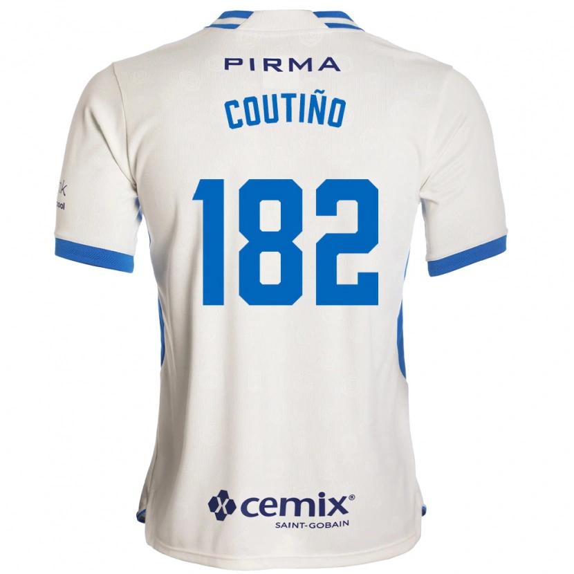 Danxen Dames Santiago Coutiño #182 Wit Blauw Rood Uitshirt Uittenue 2026/27 T-Shirt