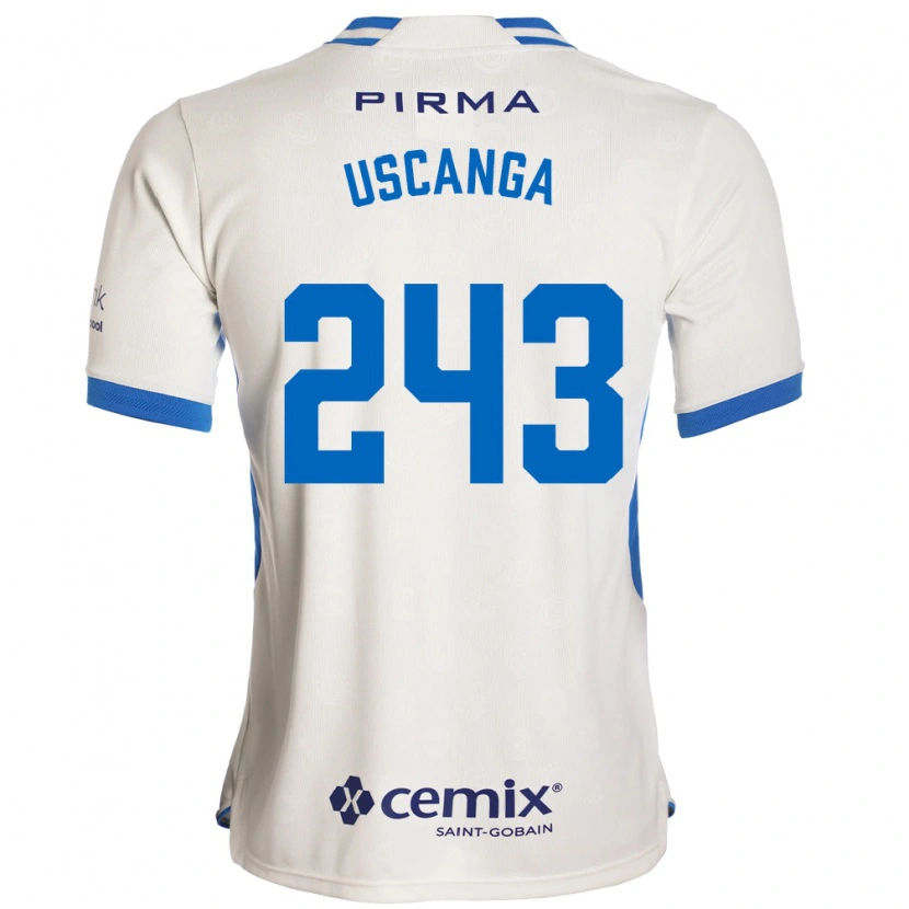 Danxen Dames Rubén Uscanga #243 Wit Blauw Rood Uitshirt Uittenue 2026/27 T-Shirt