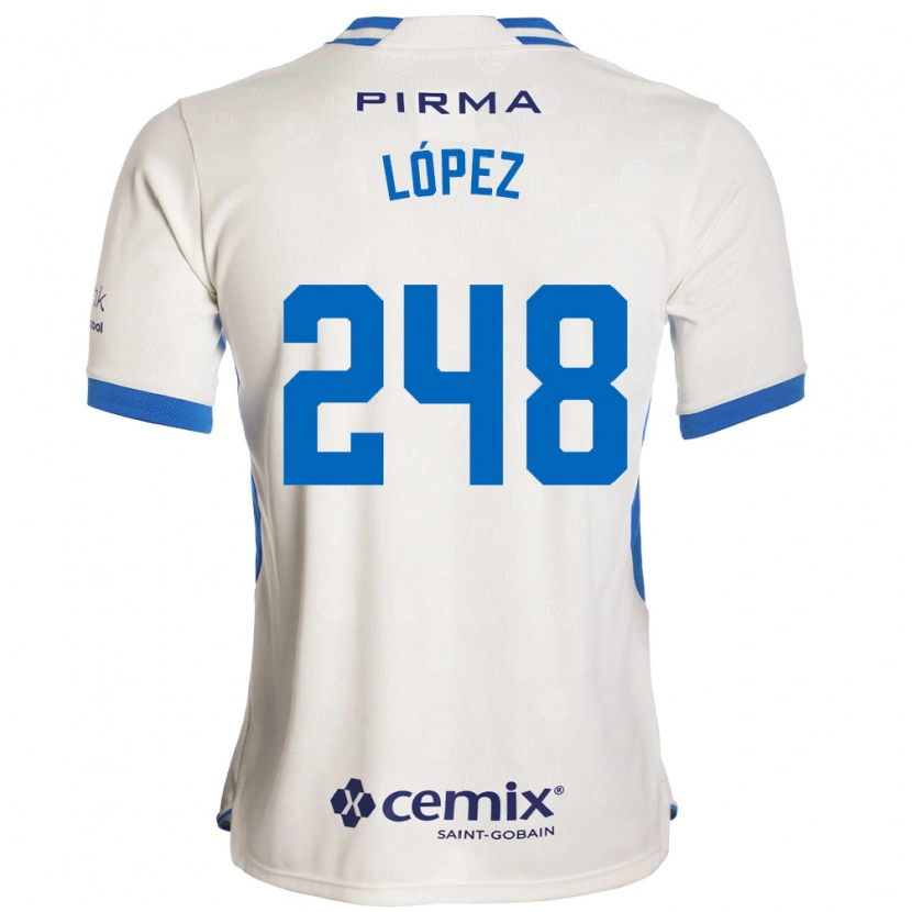 Danxen Dames Ernesto López #248 Wit Blauw Rood Uitshirt Uittenue 2026/27 T-Shirt