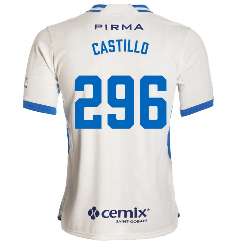 Danxen Dames Eduardo Castillo #296 Wit Blauw Rood Uitshirt Uittenue 2026/27 T-Shirt