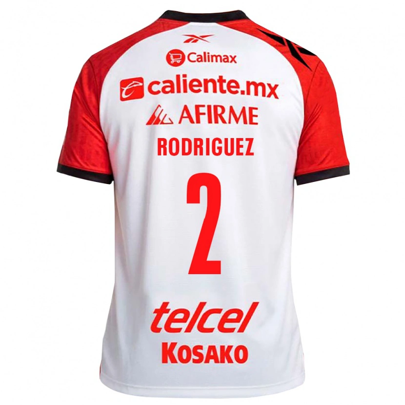 Danxen Dames Antonio Rodríguez #2 Wit Zwart Rood Uitshirt Uittenue 2026/27 T-Shirt