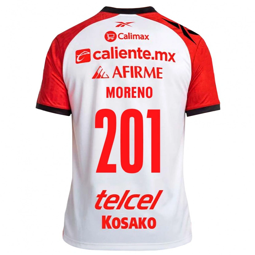Danxen Dames Jesús Moreno #201 Wit Zwart Rood Uitshirt Uittenue 2026/27 T-Shirt
