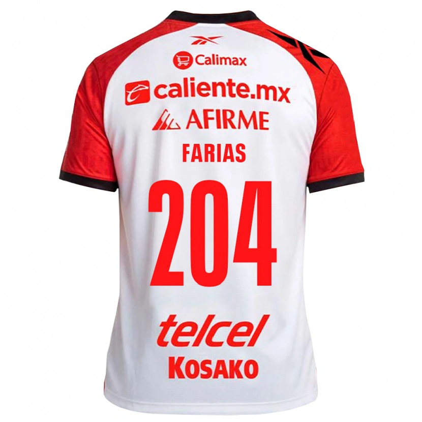Danxen Dames Luciano Farias #204 Wit Zwart Rood Uitshirt Uittenue 2026/27 T-Shirt