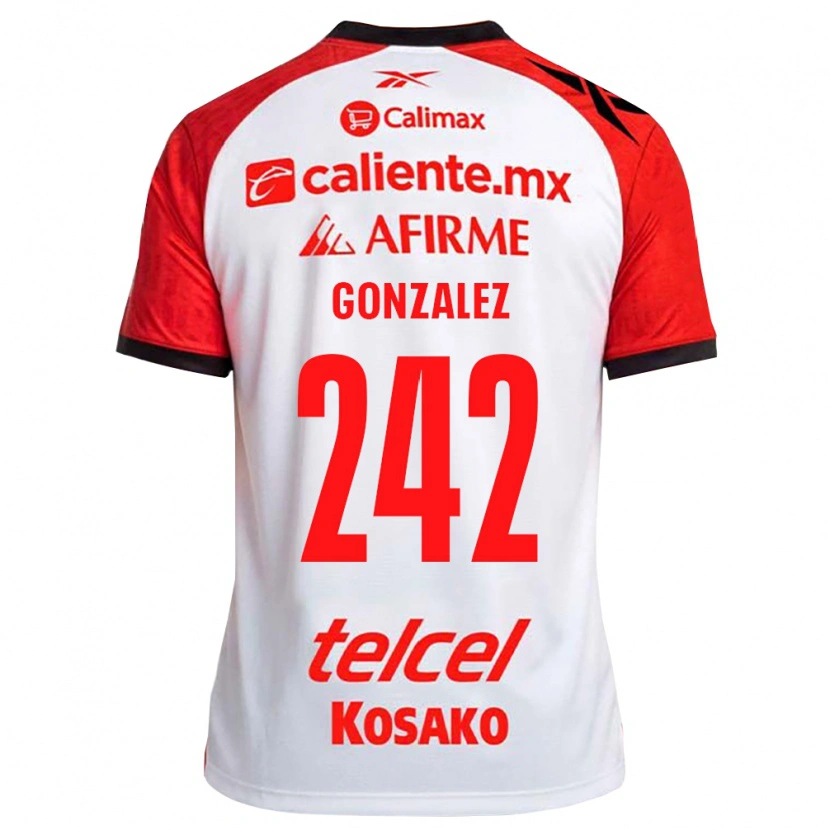 Danxen Dames Osmar González #242 Wit Zwart Rood Uitshirt Uittenue 2026/27 T-Shirt