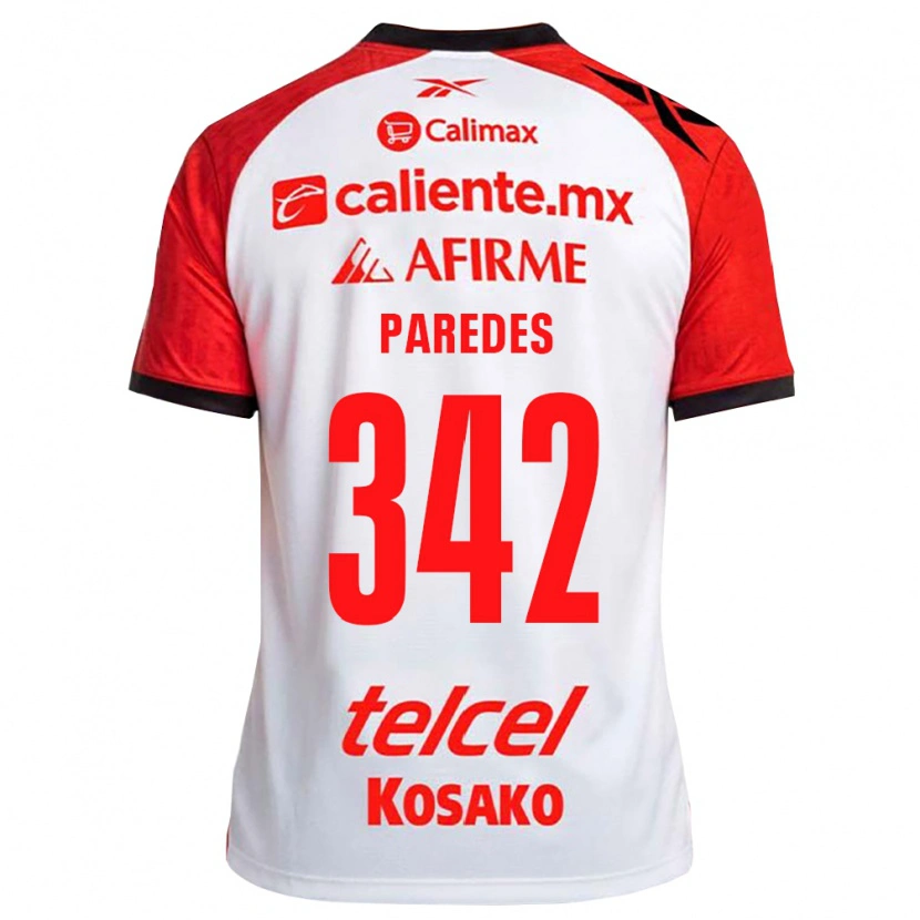Danxen Dames Santiago Paredes #342 Wit Zwart Rood Uitshirt Uittenue 2026/27 T-Shirt
