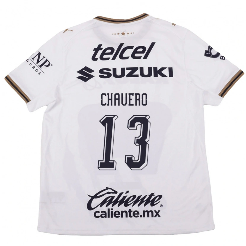 Danxen Dames Paola Chavero #13 Wit Zwart Bruin Uitshirt Uittenue 2026/27 T-Shirt