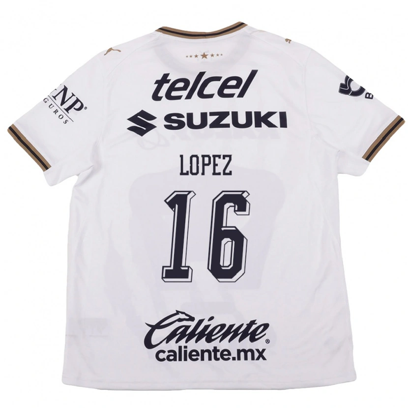 Danxen Dames Samantha Lopez #16 Wit Zwart Bruin Uitshirt Uittenue 2026/27 T-Shirt