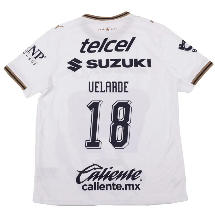 Danxen Dames Efrain Velarde #18 Wit Zwart Bruin Uitshirt Uittenue 2026/27 T-Shirt