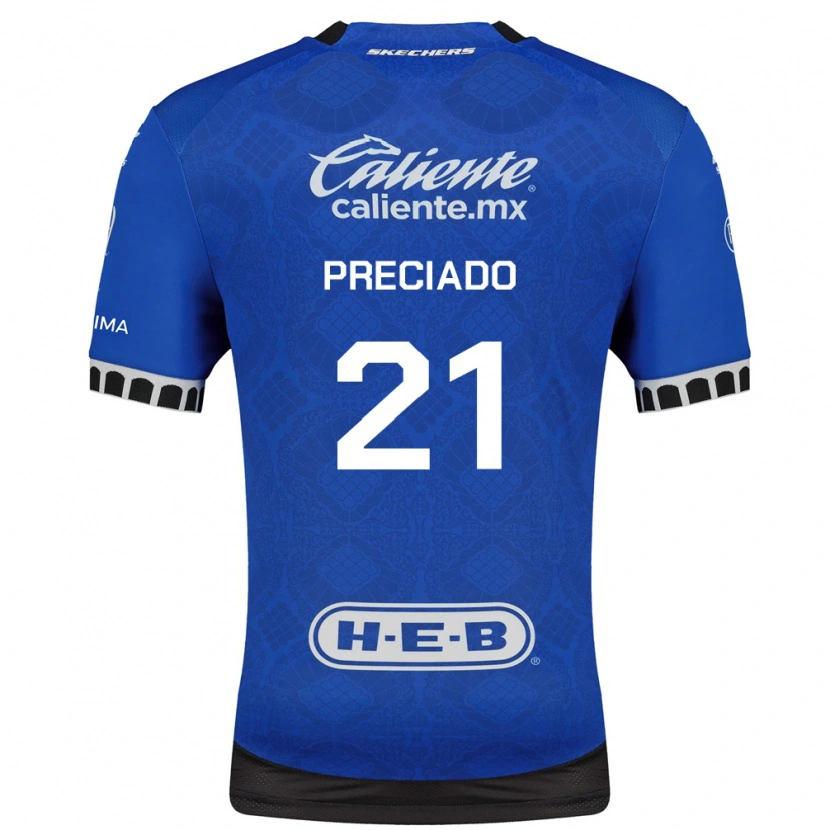 Danxen Dames Ayrton Preciado #21 Koninklijk Blauw Wit Zwart Uitshirt Uittenue 2026/27 T-Shirt