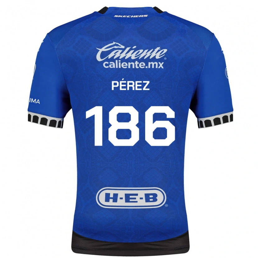 Danxen Dames José Pérez #186 Koninklijk Blauw Wit Zwart Uitshirt Uittenue 2026/27 T-Shirt