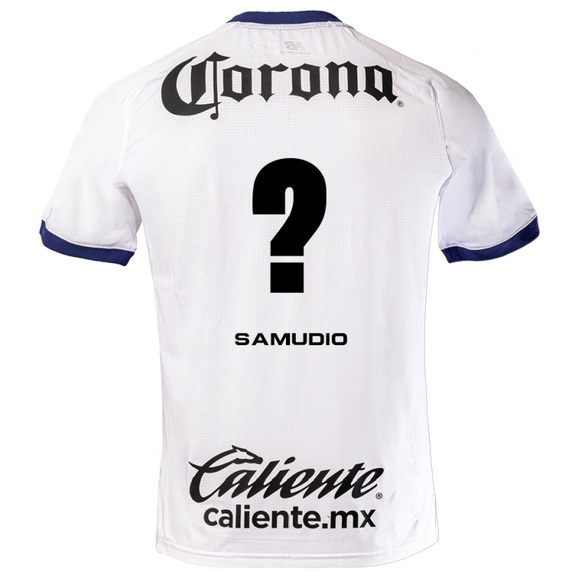 Danxen Dames Braian Samudio #0 Wit Blauw Zwart Uitshirt Uittenue 2026/27 T-Shirt
