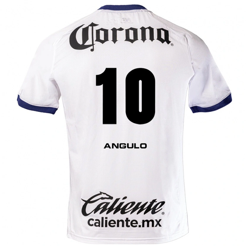 Danxen Dames Jesús Angulo #10 Wit Blauw Zwart Uitshirt Uittenue 2026/27 T-Shirt
