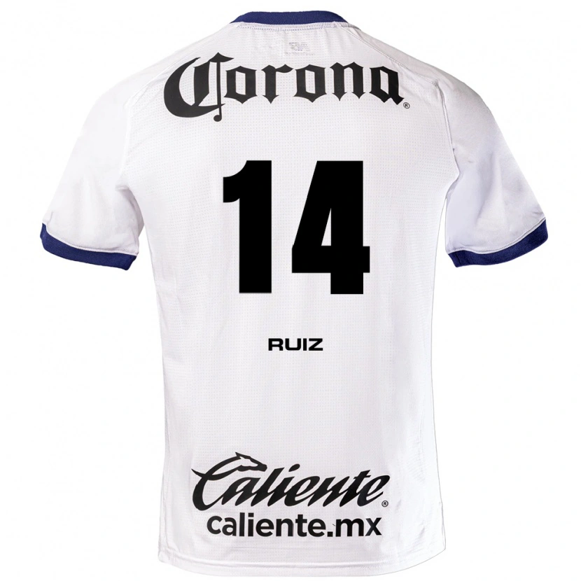 Danxen Dames Marcel Ruiz #14 Wit Blauw Zwart Uitshirt Uittenue 2026/27 T-Shirt