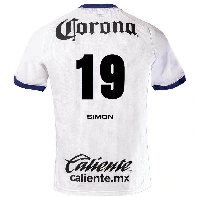 Danxen Dames Santiago Simón #19 Wit Blauw Zwart Uitshirt Uittenue 2026/27 T-Shirt