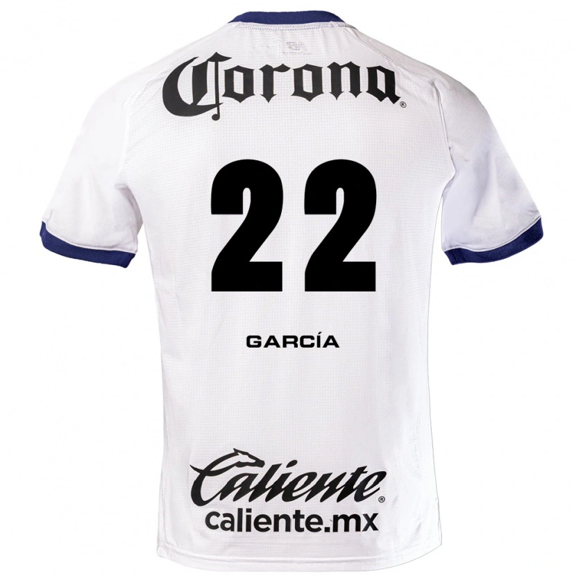 Danxen Dames Luis García #22 Wit Blauw Zwart Uitshirt Uittenue 2026/27 T-Shirt