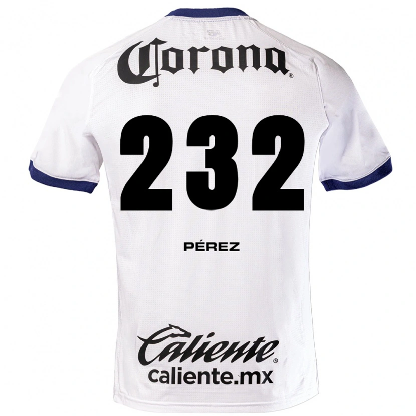 Danxen Dames Diego Pérez #232 Wit Blauw Zwart Uitshirt Uittenue 2026/27 T-Shirt