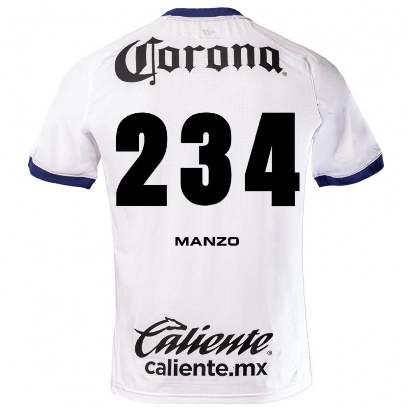 Danxen Dames Sergio Manzo #234 Wit Blauw Zwart Uitshirt Uittenue 2026/27 T-Shirt
