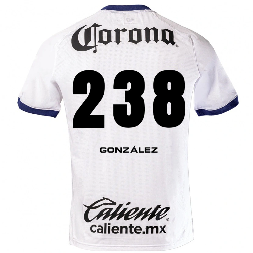 Danxen Dames Geovani González #238 Wit Blauw Zwart Uitshirt Uittenue 2026/27 T-Shirt