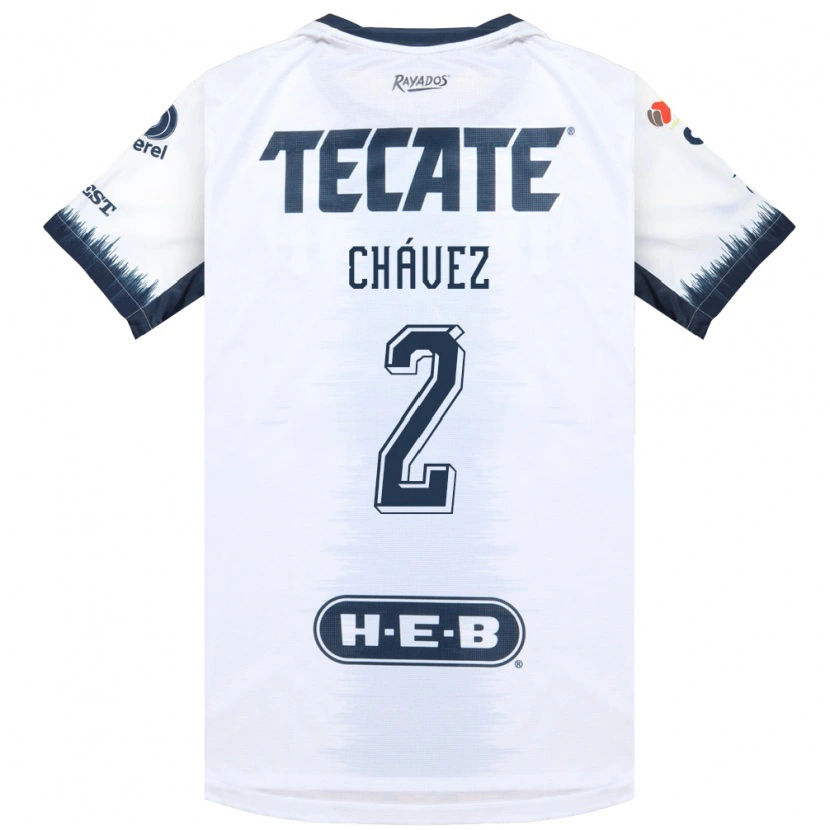 Danxen Dames Ricardo Chávez #2 Wit Inktblauw Rood Uitshirt Uittenue 2026/27 T-Shirt