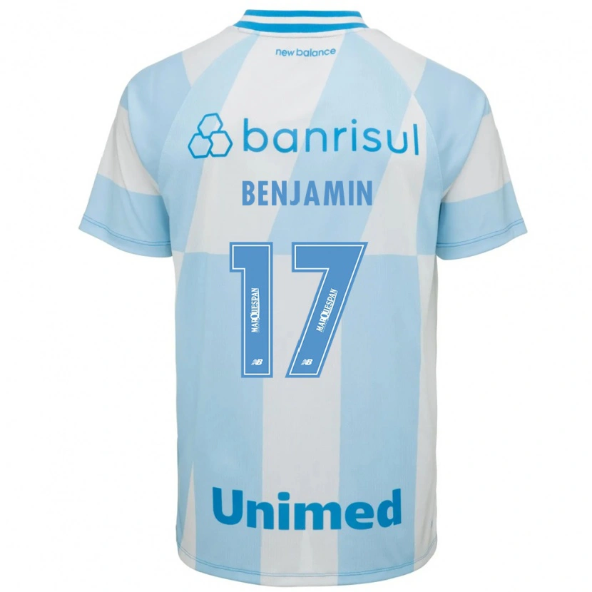 Danxen Dames Benjamin Dos Santos #17 Lichtblauw Wit Uitshirt Uittenue 2026/27 T-Shirt