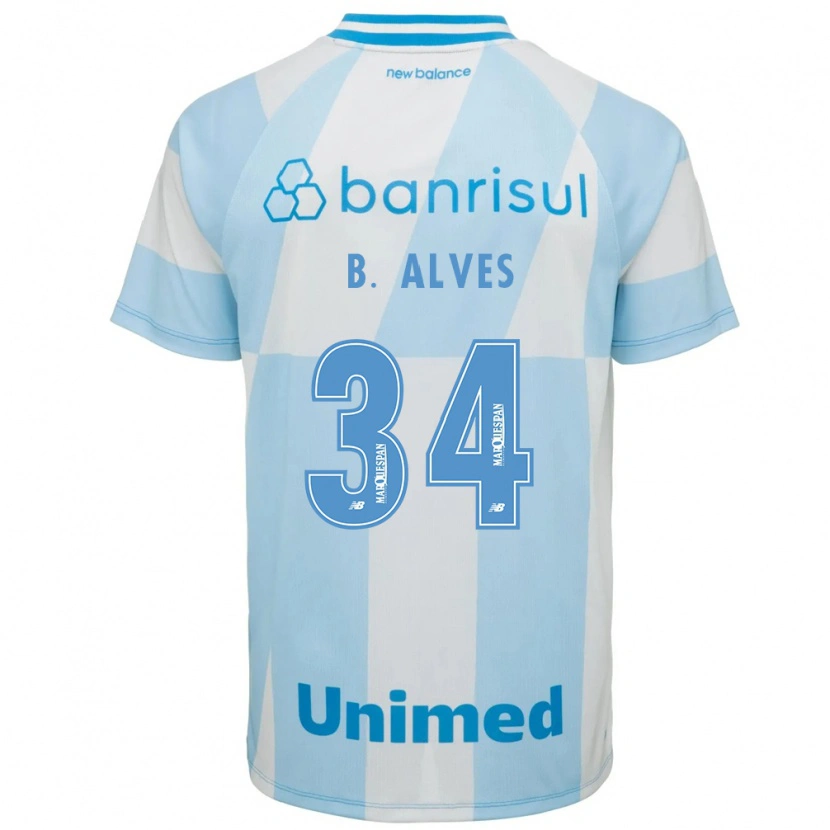 Danxen Dames Bruno Alves #34 Lichtblauw Wit Uitshirt Uittenue 2026/27 T-Shirt
