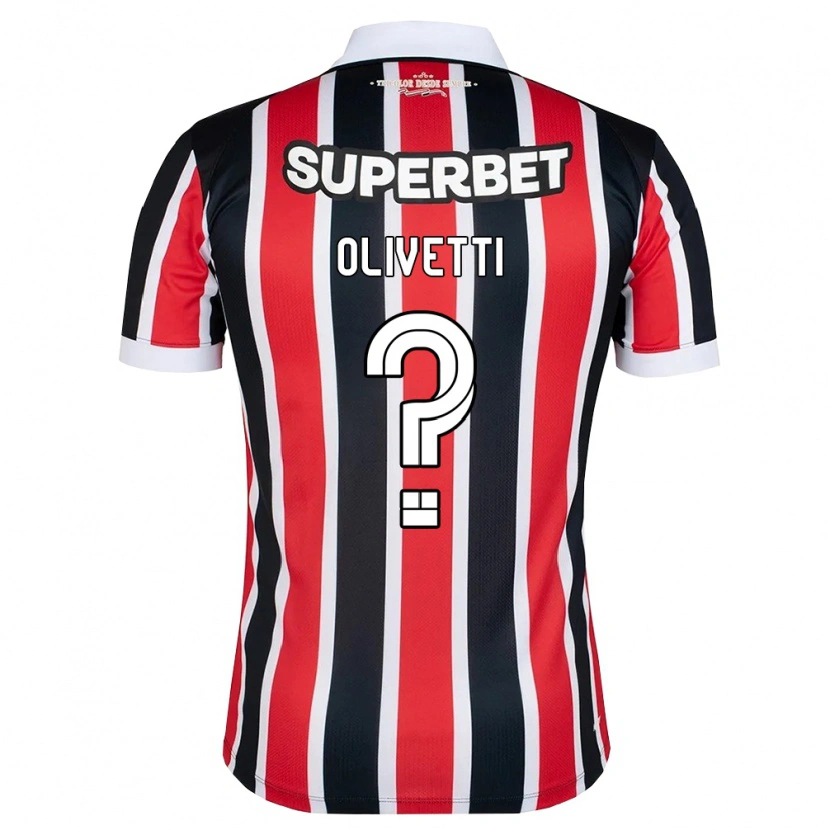 Danxen Dames Andrey Olivetti #0 Rood Wit Zwart Uitshirt Uittenue 2026/27 T-Shirt
