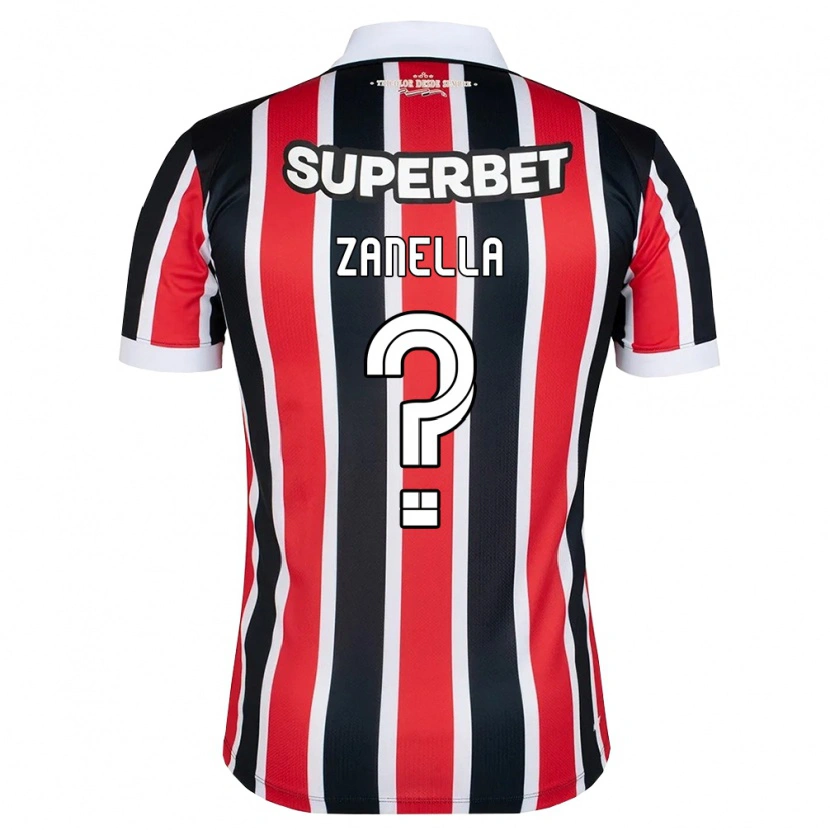 Danxen Dames Matheus Zanella #0 Rood Wit Zwart Uitshirt Uittenue 2026/27 T-Shirt