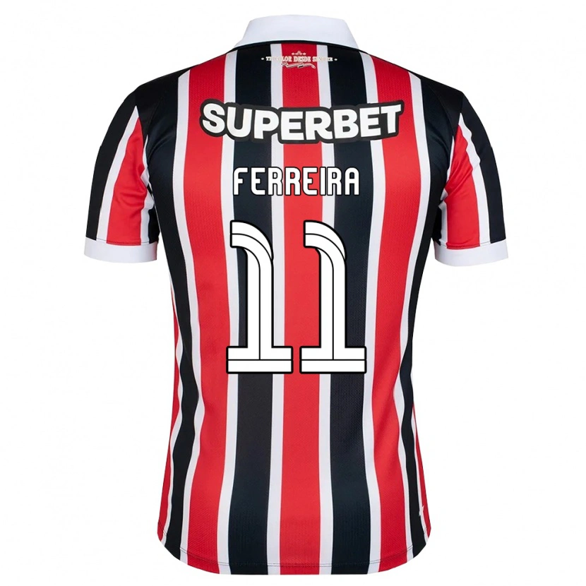 Danxen Dames Aldemir Dos Santos Ferreira #11 Rood Wit Zwart Uitshirt Uittenue 2026/27 T-Shirt